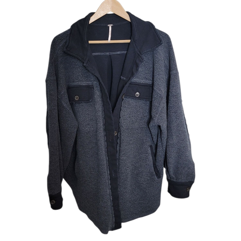 Anthropologie Free People Ruby Jacket in Incense Washed Black - Picture 8 of 14